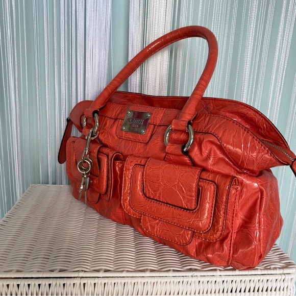 Patent Coral Guess Bag and Matching Wallet Set - Picture 6 of 17
